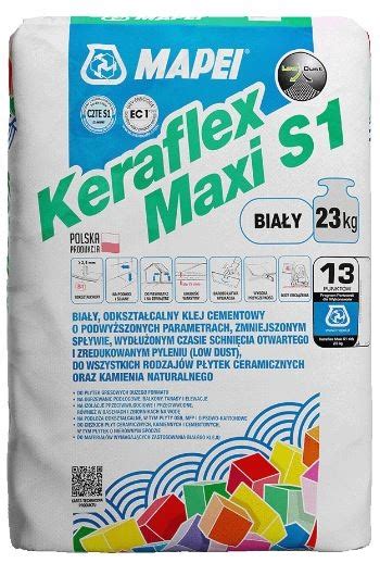 KLEJ DO PŁYTEK WIELKOFORMATOWYCH S1 MAPEI KERAFLEX MAXI S1 BIAŁY 23