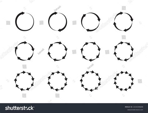 Circle Chart Section Segments Set Vector Stock Vector (Royalty Free ...