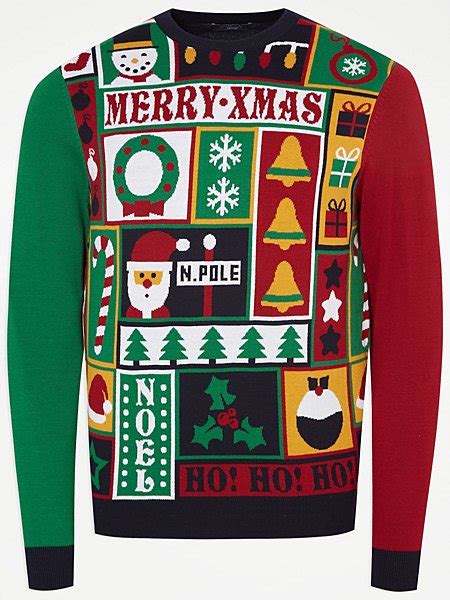 Acdc Fairisle Knitted Christmas Jumper Men George At Asda