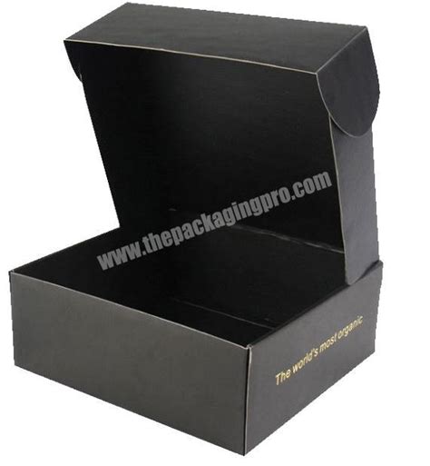 Custom LOGO Printing E Flute Black Corrugated Box