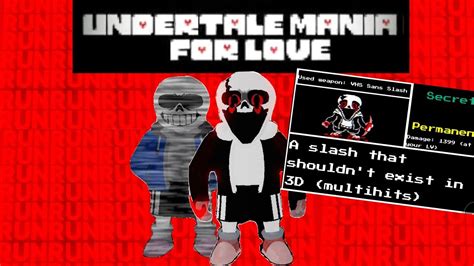 Undertale Mania For Love Vhs Sans Slash Showcase Youtube