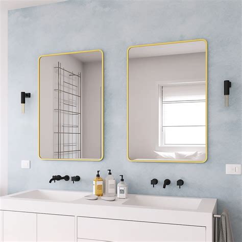 Beauty U Round Edge Bathroom Mirror X Rectangular Bathroom