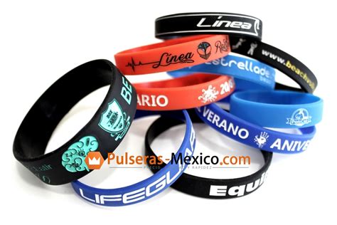 Pulseras De Silicona Personalizadas Pulseras Mexico