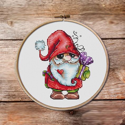 Christmas Gnomes Cross Stitch Pattern Pdf Santas Helpers Etsy