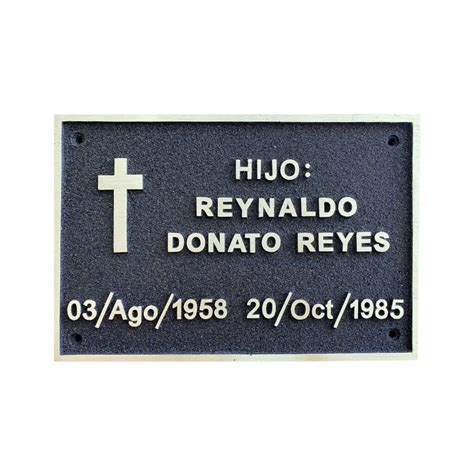 Placa De Bronce Aurum Conmemorativos