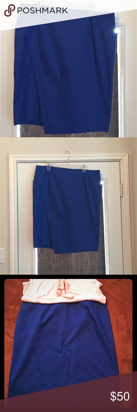 Lane Bryant Blue Asymmetrical Skirt Asymmetrical Skirt Cute Skirts