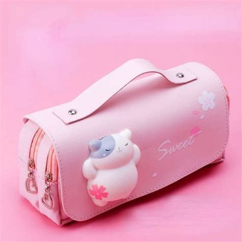 Trousse Crayons Cochon Kawaii Pour Filles Fournitures Scolaires De