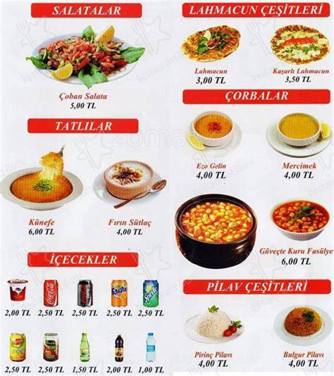 Menu At Adana Lezzet Sofrasi Istanbul Talatpa A Cd A