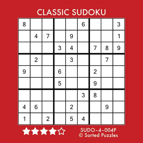 Classic Sudoku Sudo P Sorted Puzzles