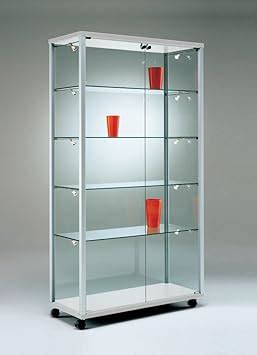 MHN Glasvitrine Mit Rollen T 43 X B 99 X H 183 5 Cm Breite Glas