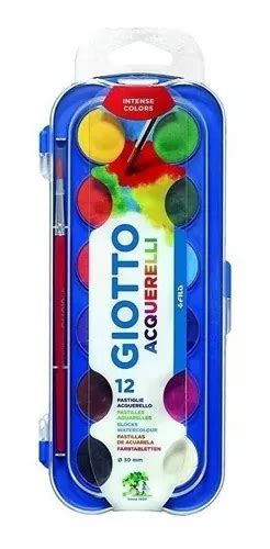 Acuarelas Giotto Estuche X 12 Colores Premium Pincel En Venta En La