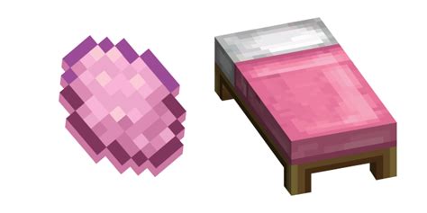 Minecraft Pink Dye and Bed cursor – Custom Cursor