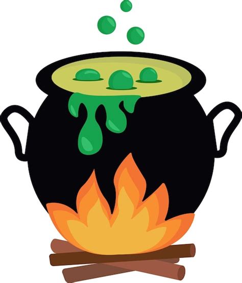 Premium Vector Brewing Potion In A Cauldron