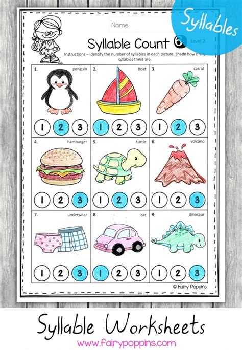 Syllable Activities To Develop Phonological Awareness Fairy Poppins