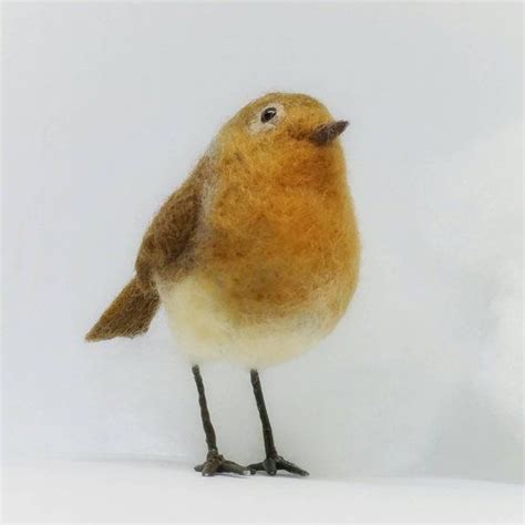 Needle Felted Robin Little Robin Redbreast Wool Sculpture Etsy Felt Birds Needle Felting