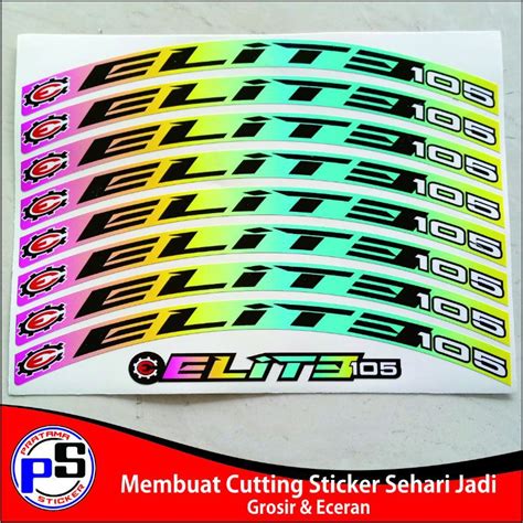 Jual Sticker Decal Rims Velg 20 Elite Sepeda Minion Rem Jepit Shopee