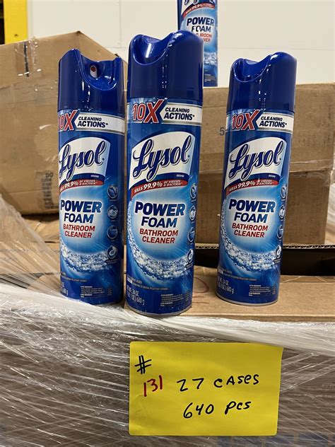 Lot Lysol Power Foam Bathroom Cleaner 24 Oz 640 Pcs