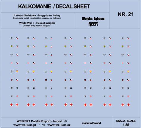 Emblematy Na He My Niemieckie Heer Vol Weikert Decals Dec