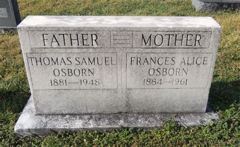 Thomas Samuel Osborn Find A Grave Reminne