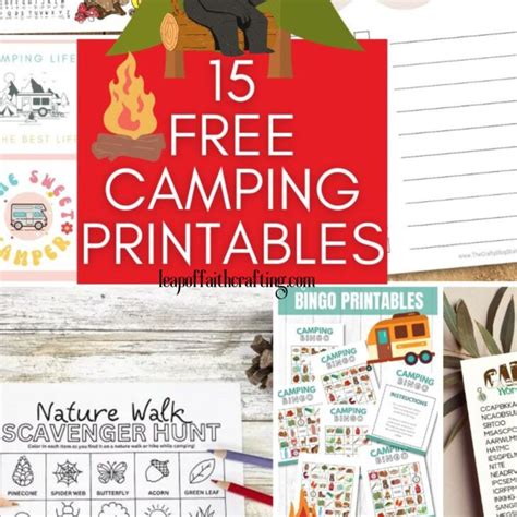 FREE Camping Journal Printable PDF 6 Easy Pages Leap Of Faith Crafting