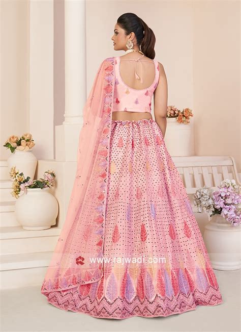 Mesmerizing Pink Soft Net Lehenga Choli