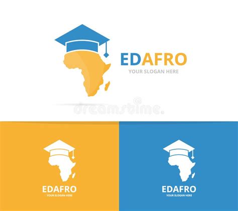 Vector Africa and Graduate Hat Logo Combination. Safari and Study ...