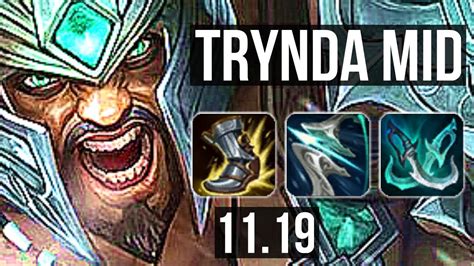 TRYNDAMERE Vs GRAVES MID Rank 4 Trynda 8 Solo Kills 400 Games