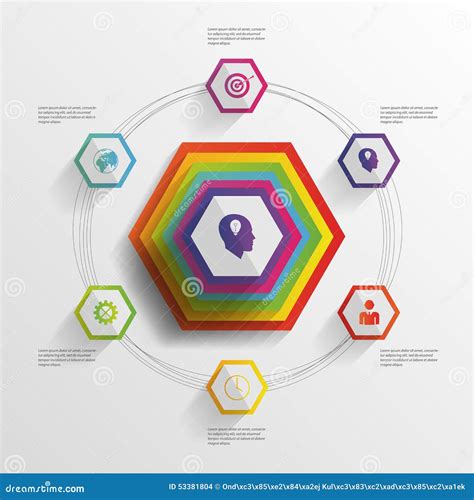 Infographic Hexagonal Moderno Abstracto Ejemplo Digital D Ilustraci N