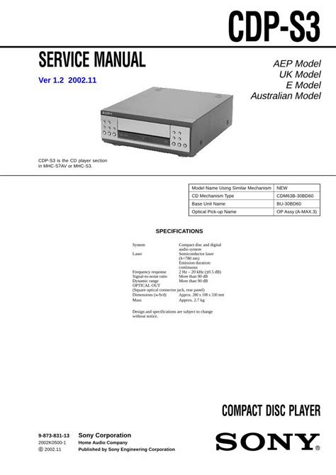 PDF CDP S3 Diagramas Dediagramasde Diagramas Audio CDP S3 Sm