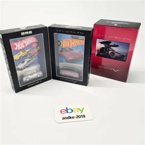 HOT WHEELS X DeLorean DMC 12 Alpha5 Collector Set RARE Gratuit EUR