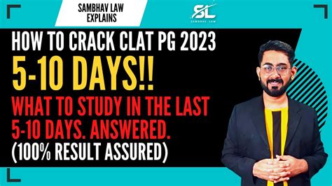 How To Prepare Clat Pg In Days Clat Pg Preparation Clat