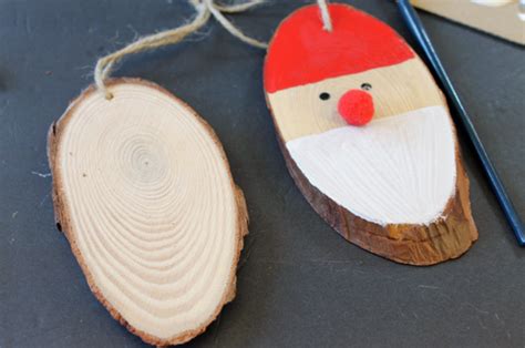 Santa Diy Wood Slice Ornaments