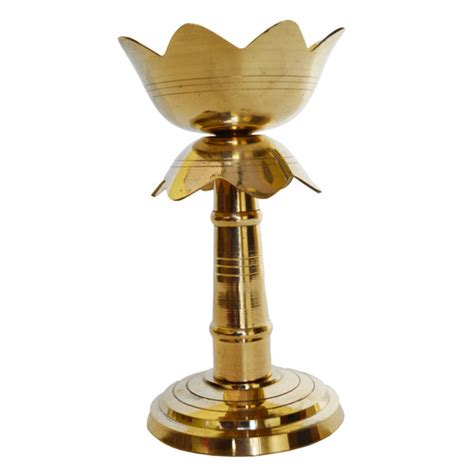 Brass Akhand Diya Deepak Pooja Accessories Pooja Oil Lamp Lotus Diya