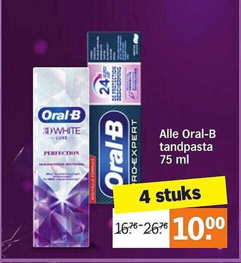 Alle Oral B Tandpasta 75 Ml Aanbieding Bij Albert Heijn