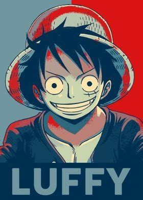 MONKEY D LUFFY Poster By Exhozt Displate Anime Canvas Art Anime