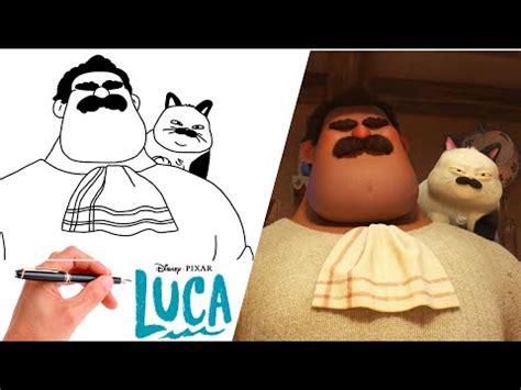 How To Draw Massimo Marcovaldo From Luca New Disney Movie Youtube