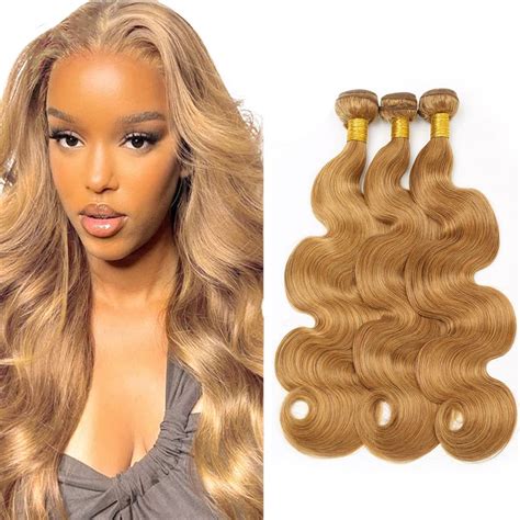 Amazon Color Body Wave Bundles Honey Blonde Bundles Human Hair