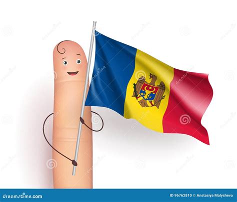 Moldova Waving Flag Stock Vector Illustration Of Country 96762810