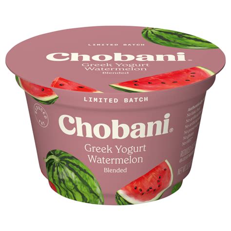 Save On Chobani Limited Batch Low Fat Watermelon Blended Greek Yogurt