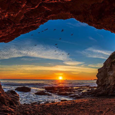 Sunrise From A Cave Wall Art | Photography