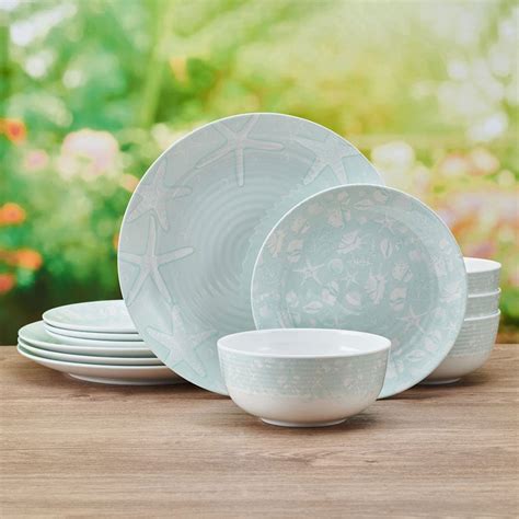 Venice 12 Piece Outdoor Melamine Dinnerware Set Service For 4