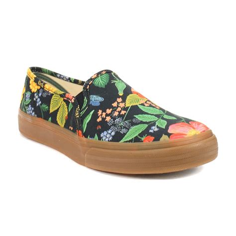 Keds X Rifle Paper Co Champion Botanical Blackflower Print Sneakers