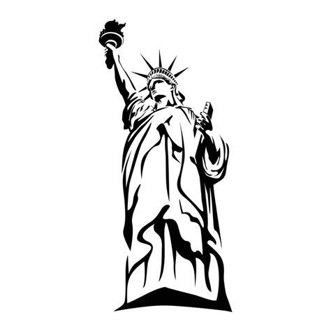 liberty statue silhouette design. American freedom sign and symbol ...