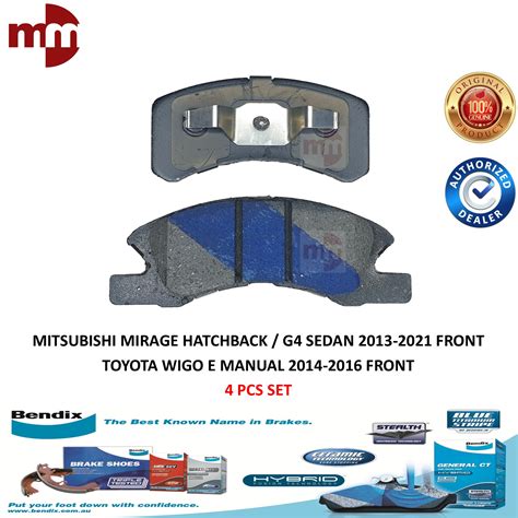 Bendix Gct Brake Pads For Mitsubishi Mirage Hatchback G