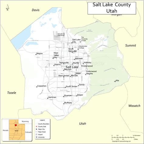 Map Of Salt Lake County Utah Where Is Located Cities Population Highways And Facts