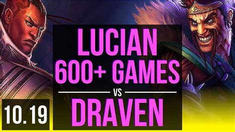 LUCIAN Nami Vs DRAVEN Ahri ADC 600 Games KDA 7 0 3 Godlike