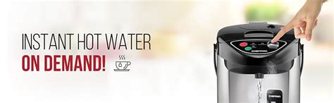 Chefman Electric Hot Water Pot Urn W Auto Manual Dispense Buttons Safety Lock Instant