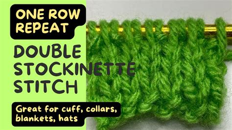 Double Stockinette Stitch English Style Right Hand Tutorial