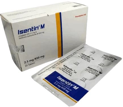 Isentin M 850 2 5mg 850mg Tablet Arogga Online Pharmacy