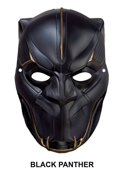 Black Panther Mask A4 Size Ready to Print Digital Download Costume ...